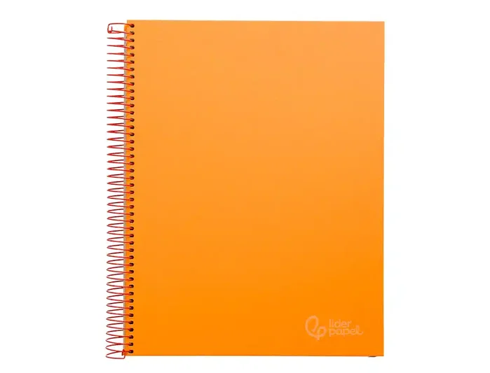 Liderpapel Cuaderno espiral A4 tapa forrada naranja 140 hojas cuadro 5mm Liderpapel Cuaderno espiral A4 tapa forrada naranja 140 hojas cuadro 5mm