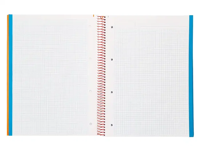 Liderpapel Cuaderno espiral A4 tapa forrada naranja 140 hojas cuadro 5mm Liderpapel Cuaderno espiral A4 tapa forrada naranja 140 hojas cuadro 5mm