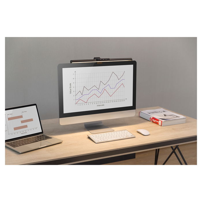 Digitus Luminaria LED para Monitor con Fijación de Presión, 5W, 250lm, Negro