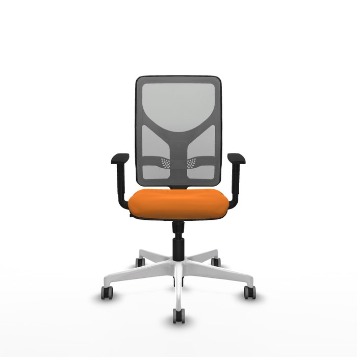 PIQUERAS Y CRESPO Silla de oficina Motilla con mecanismo Sincro, Naranja y Gris