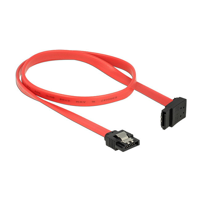 DeLOCK Cable SATA III de 0,5 m con conector angulado hacia arriba, Rojo DeLOCK Cable SATA III de 0,5 m con conector angulado hacia arriba, Rojo
