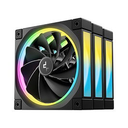 DeepCool FL12R Ventilador de 120mm, Pack de 3 Unidades, Negro