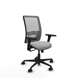 PIQUERAS Y CRESPO Silla de oficina Zulema con Mecanismo Sincro, Brazos 3D y Malla Gris