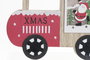 DKD Home Decor Decoración Luminosa LED MDF Tren Natural y Rojo