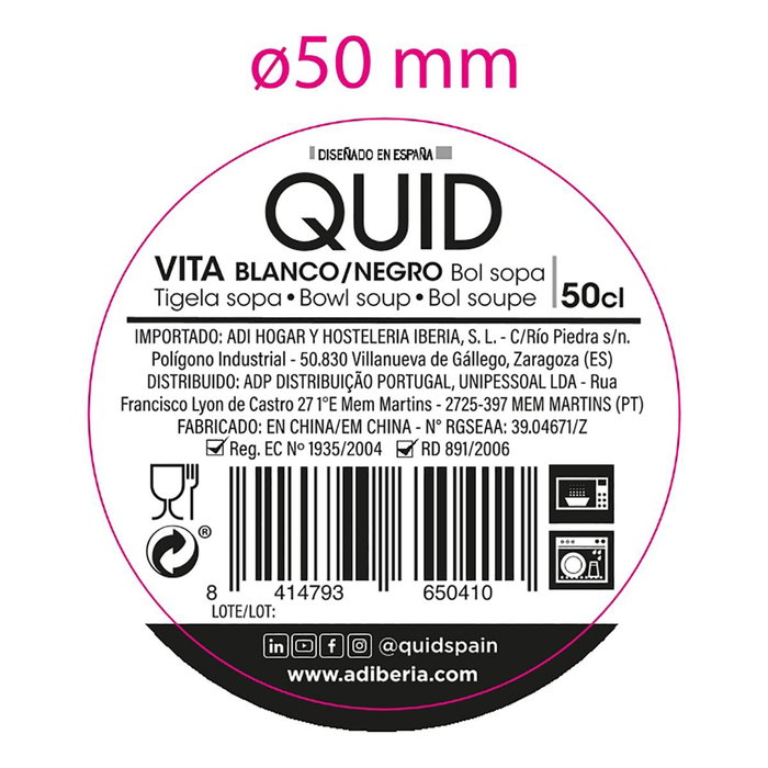 Bol Cerámico Vita Quid 50 cL Bol Cerámico Vita Quid 50 cL