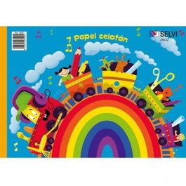 Selvi Set de 25 Cuadernos para Manualidades con 7 Pliegos de Papel Celofán 24x32 cm Colores Surtidos