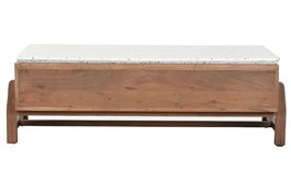 DKD Home Decor Mesa Centro Terrazo Oriental Acacia 127 x 67 x 47 cm
