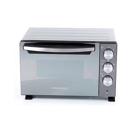Rommelsbacher BGS 1400 Horno Eléctrico Pequeño de 22 Litros, Negro y Plata, con Función Rotisserie, Parrilla y Temporizador 60 Min