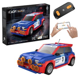 CADA Renault 5 Maxi Turbo Escala 1:20 282 Piezas C51095W Vehículo de Construcción con Mando 2.4G y App, +6 Años