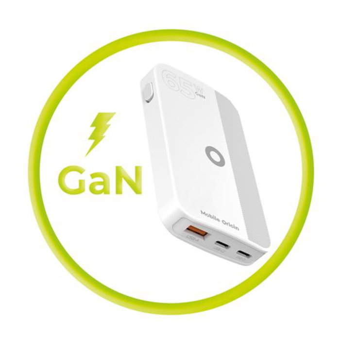 Mobile Origin 65W GaN Slim Cargador Blanco
