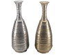 DKD Home Decor Jarrón de Aluminio Luvato con Acabado Desgastado, Pack de 2