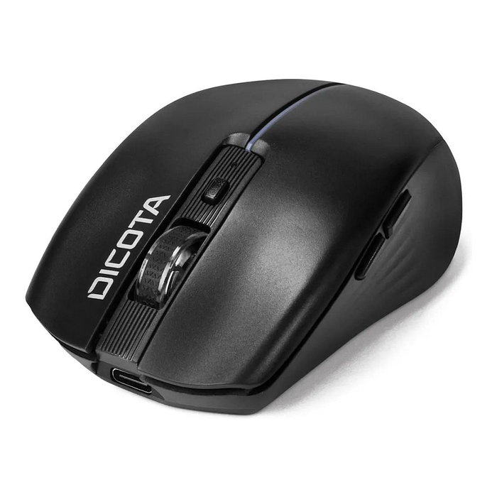 DICOTA Ratón Inalámbrico Bluetooth 5.0 y 2.4GHz Óptico 1600 DPI Negro D32044B