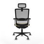 PIQUERAS Y CRESPO Silla de oficina Haches con mecanismo Sincro/Traslack, Crema y Gris