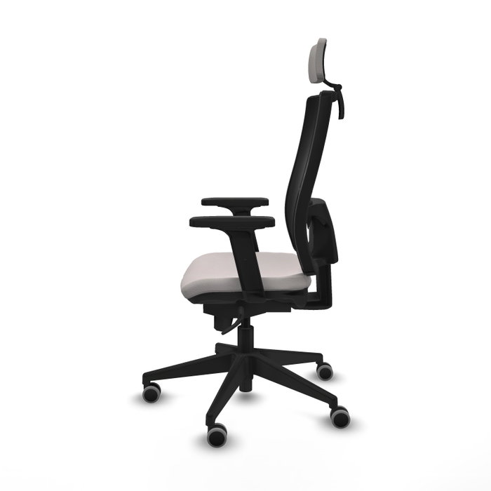 PIQUERAS Y CRESPO Silla de oficina Horna con mecanismo Sincro Blanco y Negro
