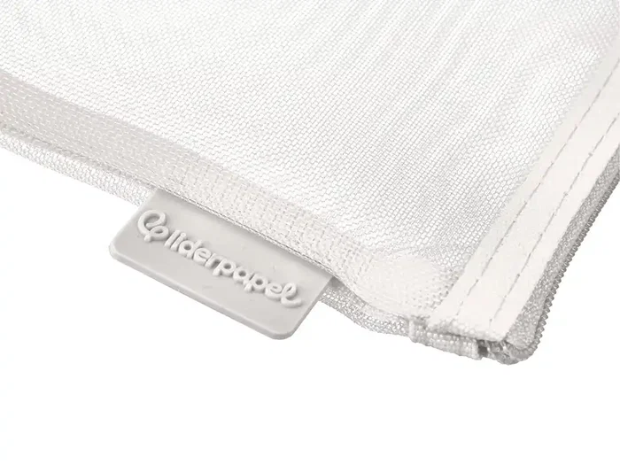 Liderpapel Bolsa Zipper Bag de Poliéster Transpirable Multiusos DIN A4 Blanco