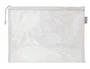Liderpapel Bolsa Zipper Bag de Poliéster Transpirable Multiusos DIN A4 Blanco