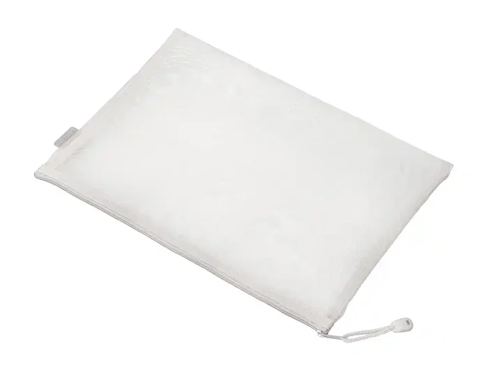 Liderpapel Bolsa Zipper Bag de Poliéster Transpirable Multiusos DIN A4 Blanco