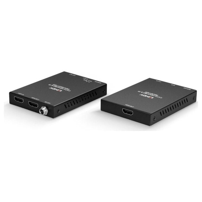 Lindy 38205 Extensor HDMI 4K60 e IR con PoC y Loop Out Negro