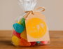 Innspiro Kit de 4 Sellos de Madera y Tinta Naranja Claro Fiesta Celebración y Bienvenida