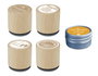 Innspiro Kit de 4 Sellos de Madera y Tinta Naranja Claro Fiesta Celebración y Bienvenida