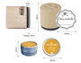 Innspiro Kit de 4 Sellos de Madera y Tinta Naranja Claro Fiesta Celebración y Bienvenida