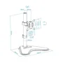 Tooq DB1701TN-B Soporte de Mesa Orientable/Inclinable para TV y Portátil de 17-32" Negro
