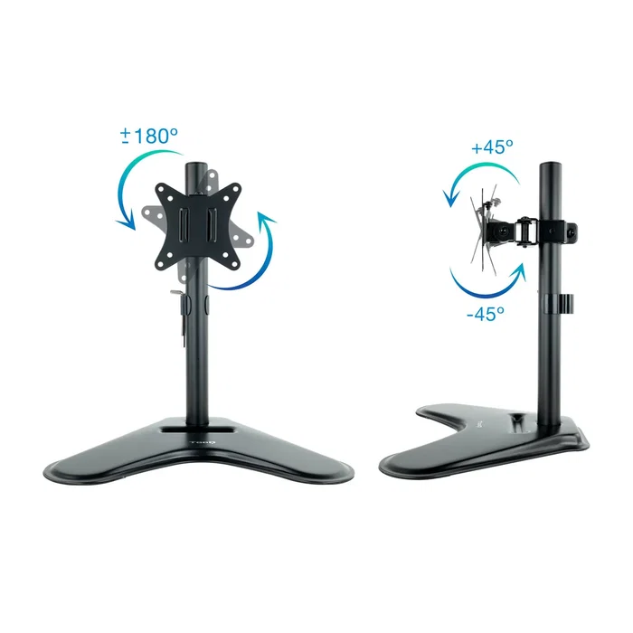 Tooq DB1701TN-B Soporte de Mesa Orientable/Inclinable para TV y Portátil de 17-32" Negro