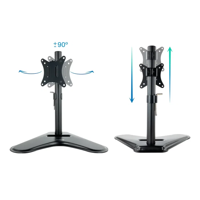Tooq DB1701TN-B Soporte de Mesa Orientable/Inclinable para TV y Portátil de 17-32" Negro