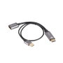Lanberg AD-HD-DP-02 Adaptador HDMI tipo A Macho a DisplayPort Hembra 4K Plata 0,2 m