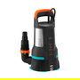 GARDENA Tauchpumpe 19500 Aquasensor, Bomba sumergible para agua clara/sucia, 860 W, 19500 l/h, 1 bar, IPX8, Negro/Verde