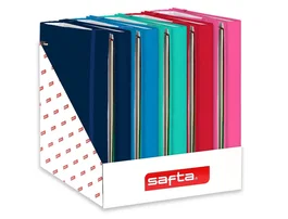 Safta Carpeta 4 Anillas 35 mm Din A4 Tapa Forrada con 100 Hojas Cuadriculadas 5 mm - Colección Heroes Justice League