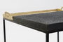 DKD Home Decor Mesa de Centro de Acero y Aluminio con Bandeja, Dorado y Negro