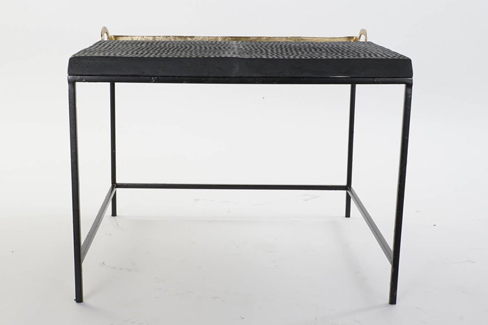 DKD Home Decor Mesa de Centro de Acero y Aluminio con Bandeja, Dorado y Negro DKD Home Decor Mesa de Centro de Acero y Aluminio con Bandeja, Dorado y Negro