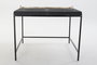 DKD Home Decor Mesa de Centro de Acero y Aluminio con Bandeja, Dorado y Negro
