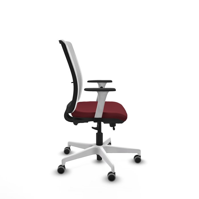 PIQUERAS Y CRESPO Silla de oficina Haches Granate y Blanco
