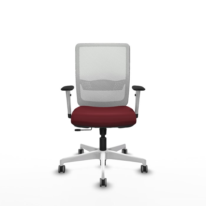 PIQUERAS Y CRESPO Silla de oficina Haches Granate y Blanco