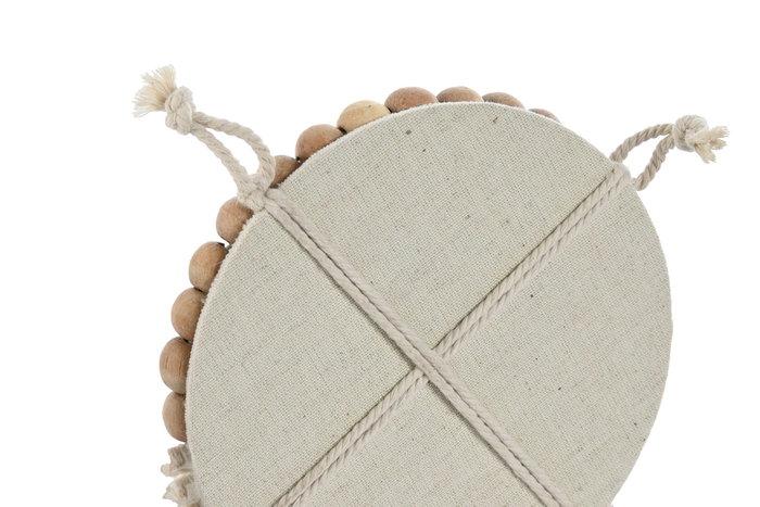 DKD Home Decor Set de 3 Espejos con Flecos Blanco