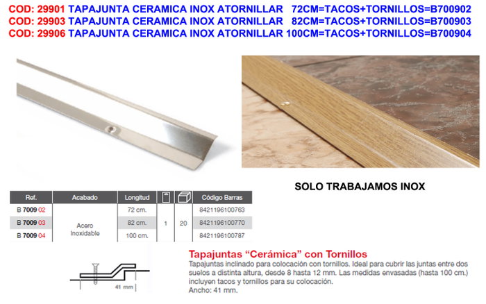 Brinox Fi Tapajunta Cerámica Inox 72cm Brinox Fi Tapajunta Cerámica Inox 72cm