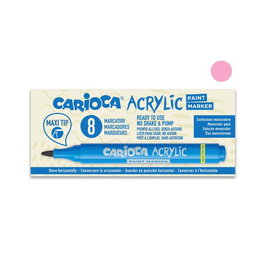 CARIOCA Rotulador Acrílico Paint Marker Punta Maxi Rosa (Set de 8)