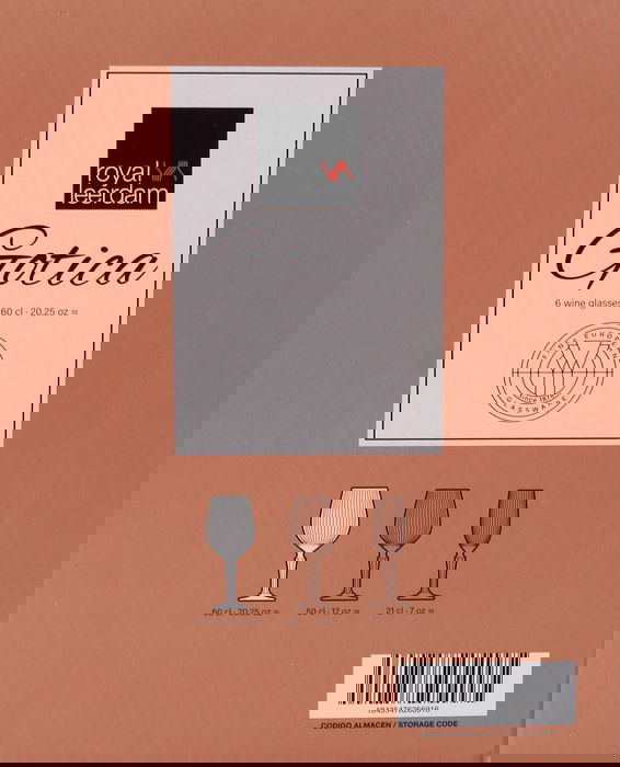 Royal Leerdam Set 6 Copas Vino 60 cl "Gótica"