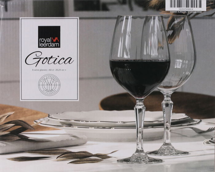 Royal Leerdam Set 6 Copas Vino 60 cl "Gótica"