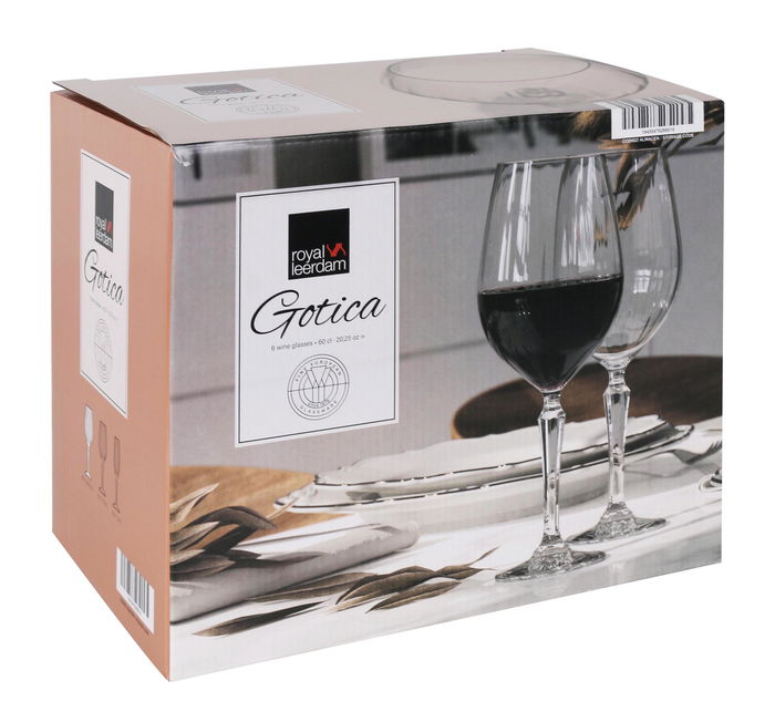 Royal Leerdam Set 6 Copas Vino 60 cl "Gótica"