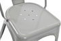 DKD Home Decor Silla de Metal Apilable Gris Toolix