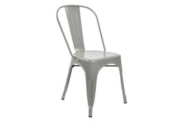 DKD Home Decor Silla de Metal Apilable Gris Toolix