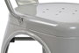 DKD Home Decor Silla de Metal Apilable Gris Toolix