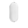 Edm Aplique LED oval con sensor crepuscular y de movimiento 18W Blanco