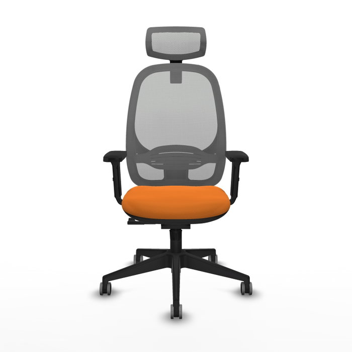 PIQUERAS Y CRESPO Silla de oficina Cilanco con mecanismo Sincro, Naranja y Gris