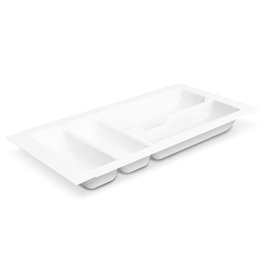 HERRAJES ALK Cubertero Modelo Mauro Blanco para Cajones Módulo 300 mm Plástico Organizado