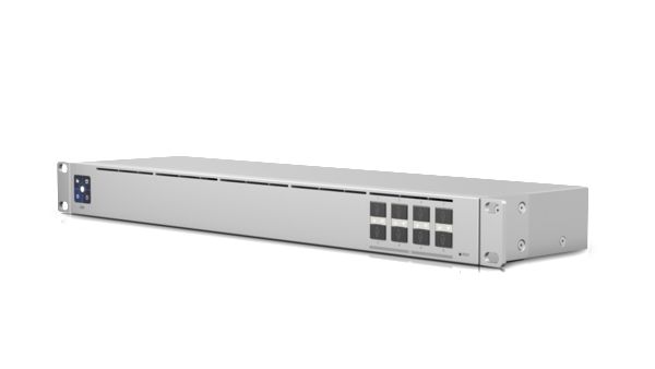 Ubiquiti UniFi Aggregation Switch 8x 10G SFP+, 160 Gbps, Switch Gestionado Capa 2, Profundidad Compacta 4.7", Sin Ventilador