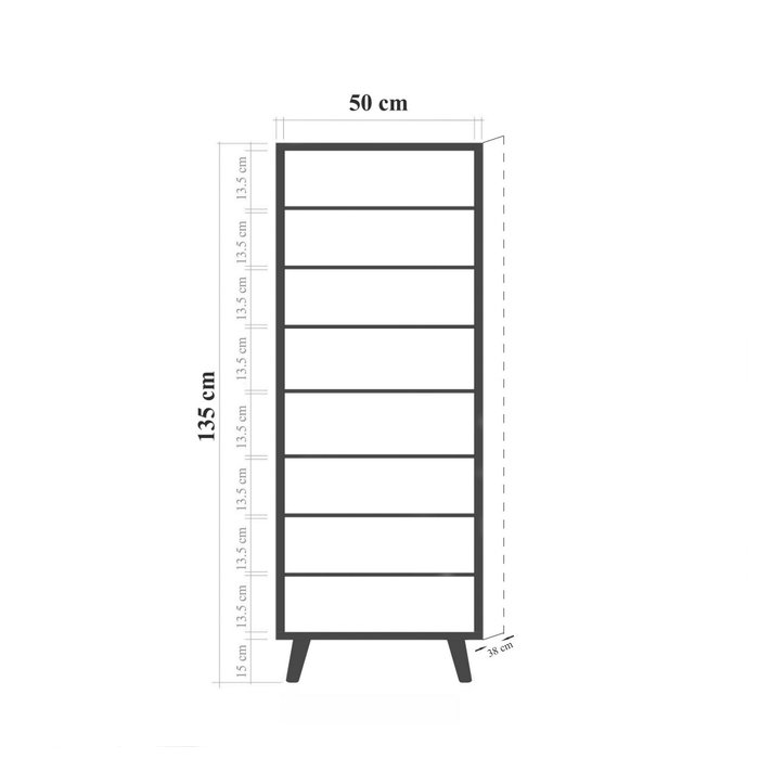 Hanah Home Zapatero B 955 Blanco Madera Maciza 50x135x38 cm Hanah Home Zapatero B 955 Blanco Madera Maciza 50x135x38 cm